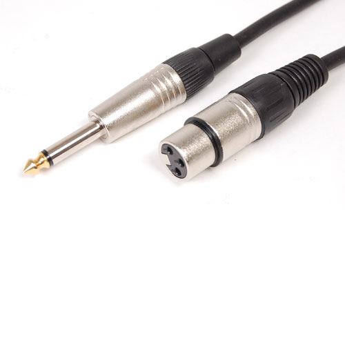 Câble XLR femelle / Jack 1 m — velcro rouge